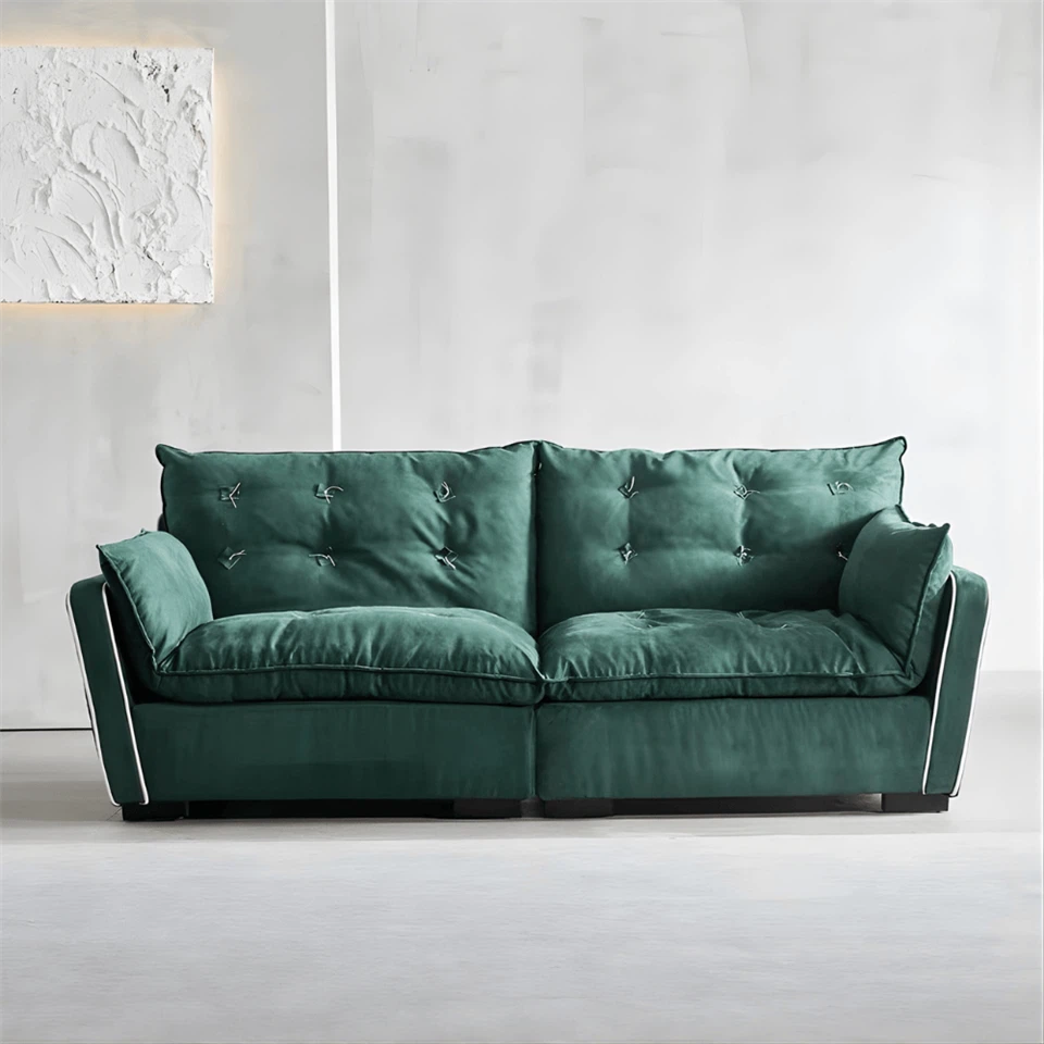 Modern Green Velvet Sofa
